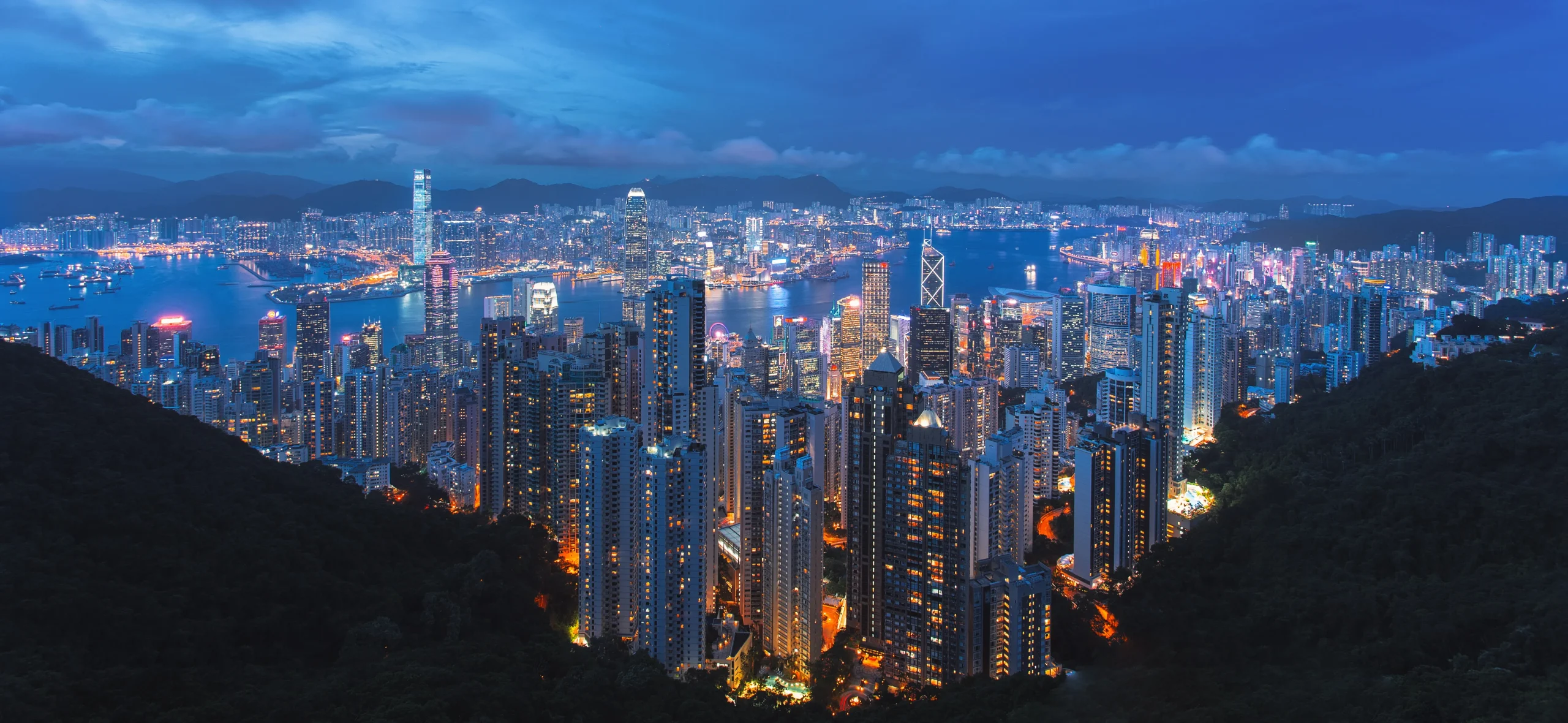 HongKong Skyline Landscape Bay